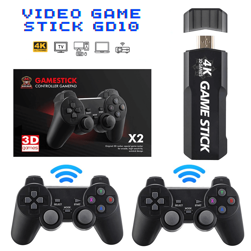 Video Game  Retrô Portátil 4K 30.000 Jogos 64GB + 2 Controles Sem Fio