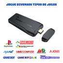 Video Game Retrô Portátil 4K 10.000 Jogos Clássicos 64GB + 2 Controles Sem Fio