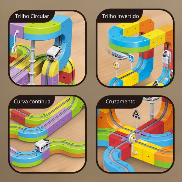 Trilho Magic Kids - Trem Magnético Educativo