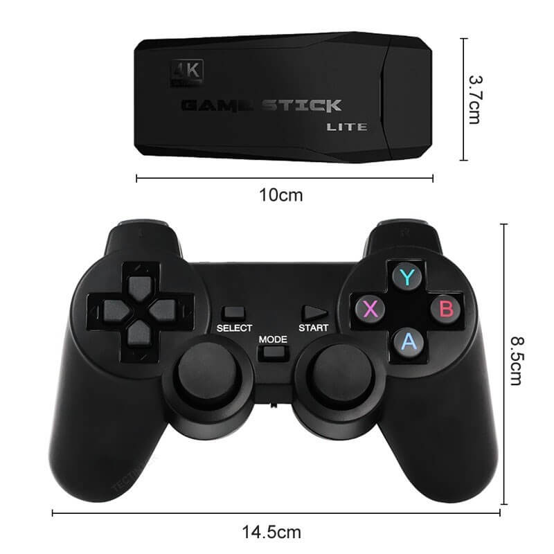 Video Game Retrô Portátil 4K 10.000 Jogos Clássicos 64GB + 2 Controles Sem Fio