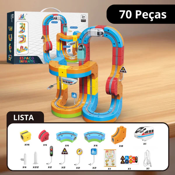 Trilho Magic Kids - Trem Magnético Educativo