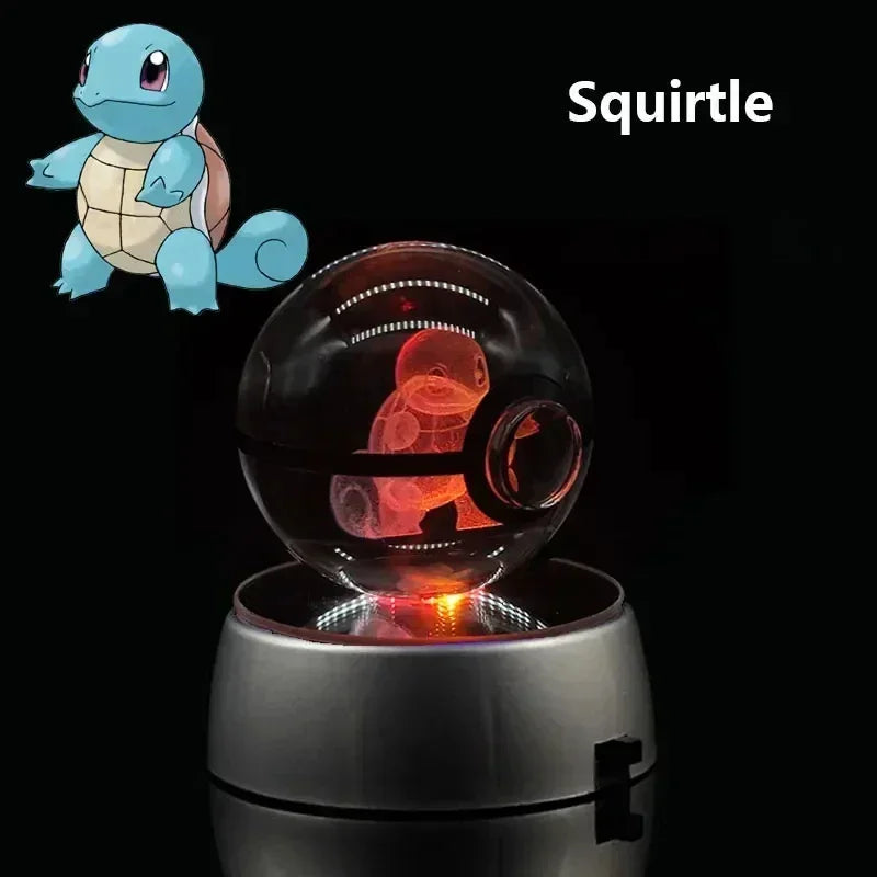 Pokebola de Cristal + Base LED (PROMOÇÃO EDIÇÃO LIMITADA)
