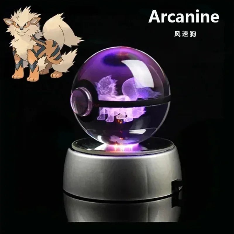 Pokebola de Cristal + Base LED (PROMOÇÃO EDIÇÃO LIMITADA)