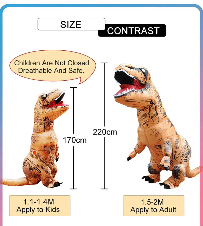 Fantasia de T-rex Inflável
