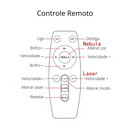 Projetor de Galáxia Luminária Astronauta