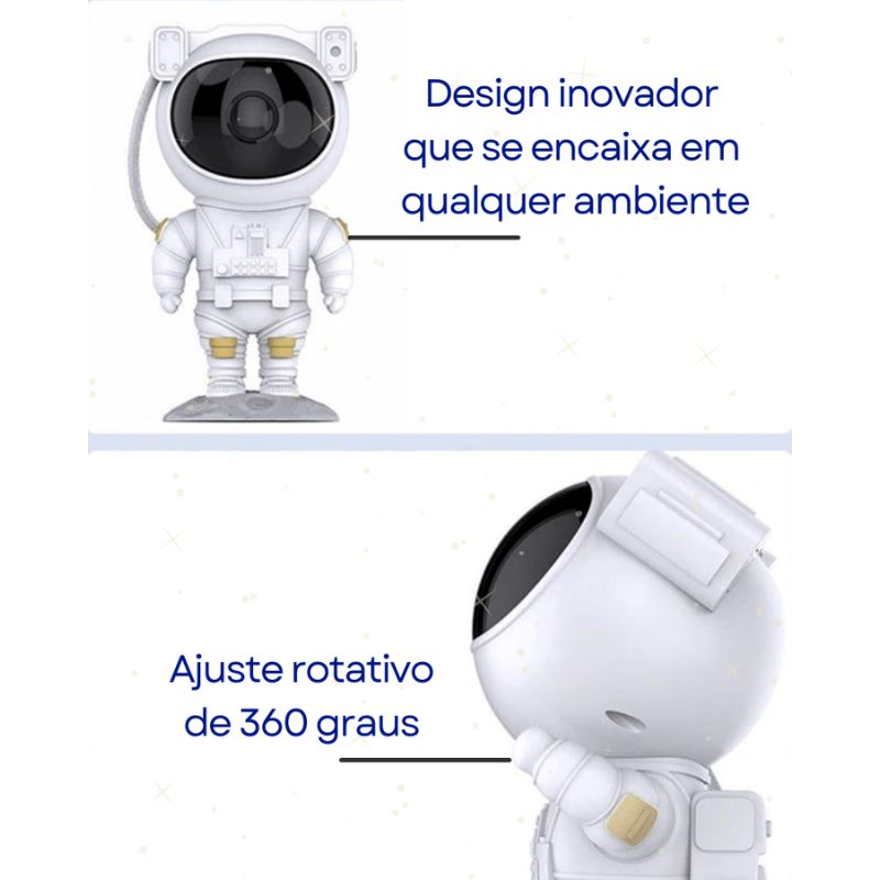 Projetor de Galáxia Luminária Astronauta
