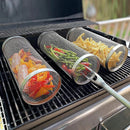 Inox GrillMaster Kit com 3 Unidades - Cesto Redondo de Churrasco